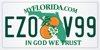 FL license plate EZOV99