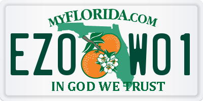 FL license plate EZOW01