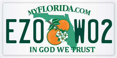 FL license plate EZOW02