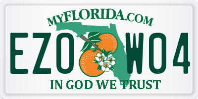 FL license plate EZOW04