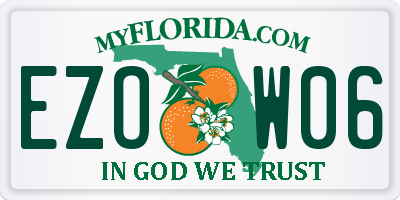 FL license plate EZOW06