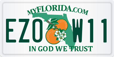 FL license plate EZOW11