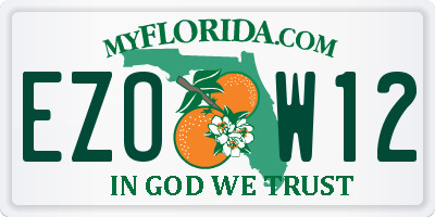 FL license plate EZOW12