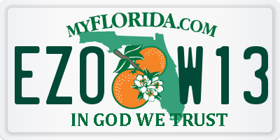 FL license plate EZOW13