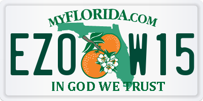 FL license plate EZOW15