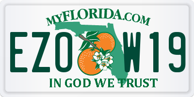FL license plate EZOW19