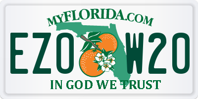 FL license plate EZOW20