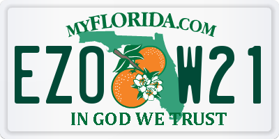 FL license plate EZOW21