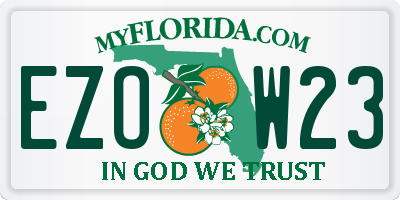 FL license plate EZOW23