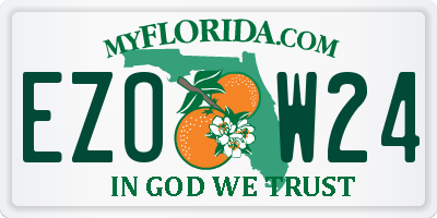 FL license plate EZOW24