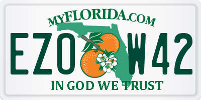 FL license plate EZOW42