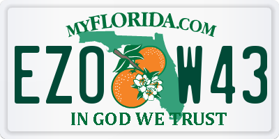 FL license plate EZOW43