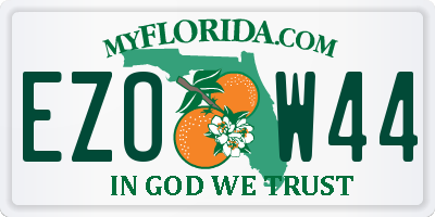 FL license plate EZOW44