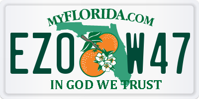 FL license plate EZOW47