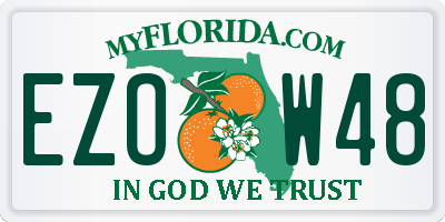 FL license plate EZOW48