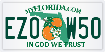 FL license plate EZOW50