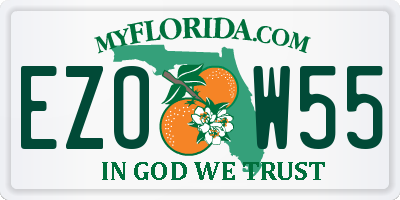 FL license plate EZOW55