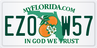 FL license plate EZOW57