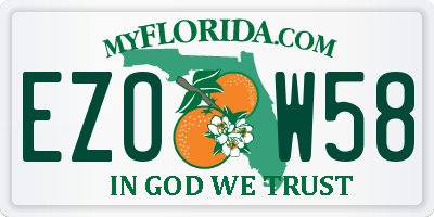 FL license plate EZOW58