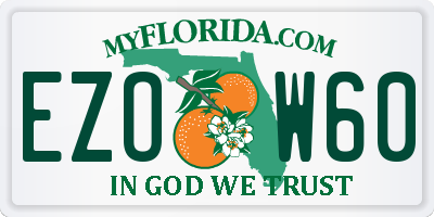 FL license plate EZOW60