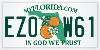 FL license plate EZOW61