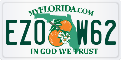 FL license plate EZOW62