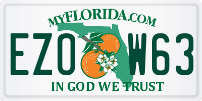 FL license plate EZOW63