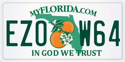 FL license plate EZOW64