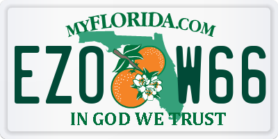 FL license plate EZOW66