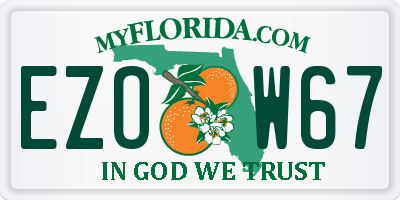 FL license plate EZOW67