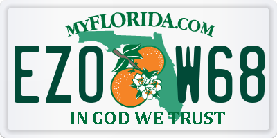 FL license plate EZOW68