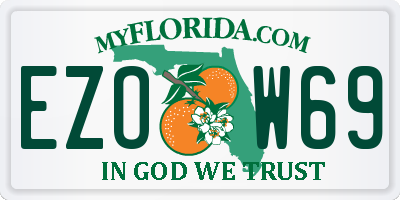 FL license plate EZOW69