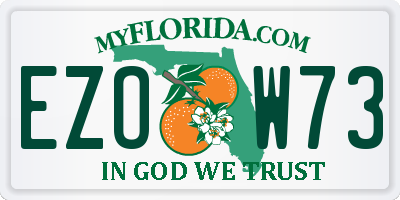 FL license plate EZOW73