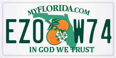 FL license plate EZOW74