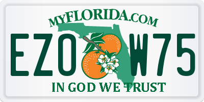 FL license plate EZOW75