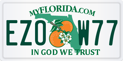 FL license plate EZOW77