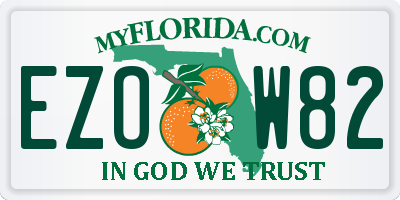 FL license plate EZOW82