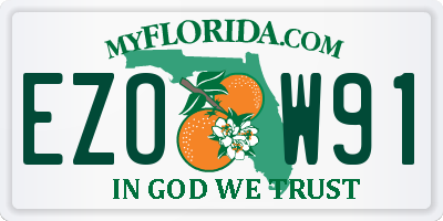 FL license plate EZOW91