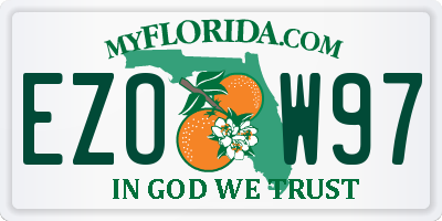 FL license plate EZOW97