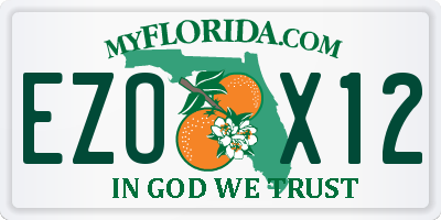 FL license plate EZOX12