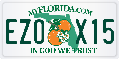 FL license plate EZOX15