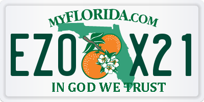 FL license plate EZOX21