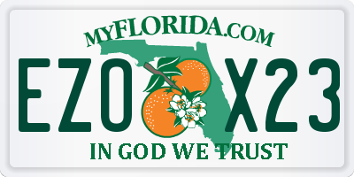 FL license plate EZOX23