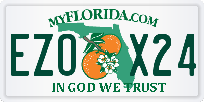 FL license plate EZOX24