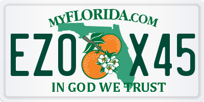 FL license plate EZOX45