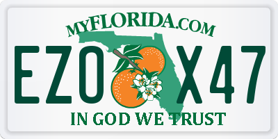 FL license plate EZOX47