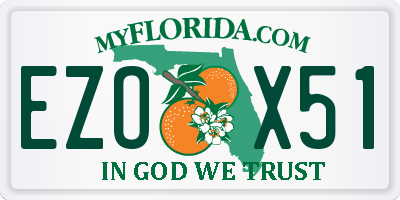 FL license plate EZOX51