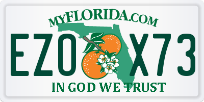 FL license plate EZOX73