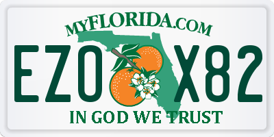 FL license plate EZOX82