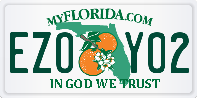 FL license plate EZOY02